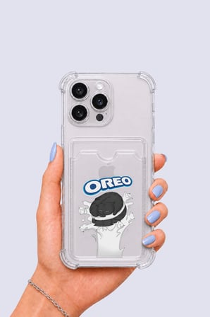 iPhone 16 Pro Max Kartlıklı OREO Desenli Kılıf