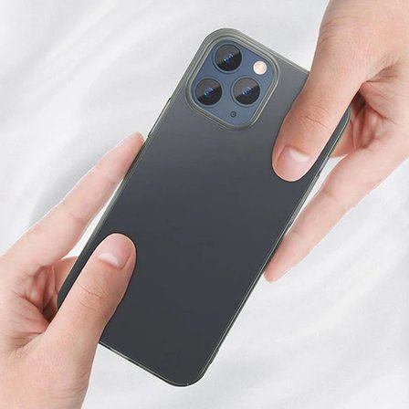 Baseus İPhone 12 Pro Max 6.7 Comfort İnce Şeffaf Kılıf Matte PP Kılıf-(5775)