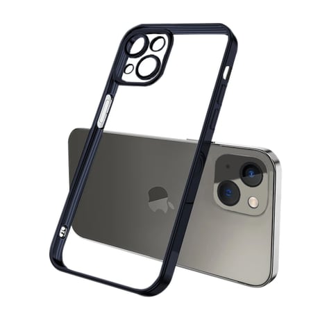 ALLY Fashion Series iPhone 13 6.1inç Kılıf Renkli Kenar Lazer Çerçeveli Silikon Kılıf-(5775)