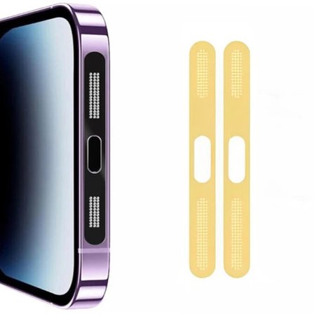 Ally iPhone 15 Pro Max  İçin Anti-Dust Toz Ve Kir Önleyici Sticker 2 Adet Set-(5775)