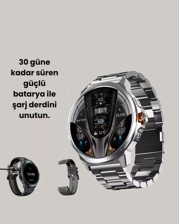 Şık Metal Kasa ve Değiştirilebilir Kordonlarla SW80 Smartwatch Yeni Nesil