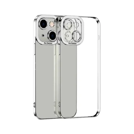 ALLY Fashion Series iPhone 13 6.1inç Kılıf Renkli Kenar Lazer Çerçeveli Silikon Kılıf-(5775)