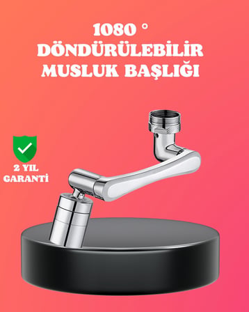1080° Dönebilen Püskürtme Filtreli Musluk Başlığı Su Tasarruflu