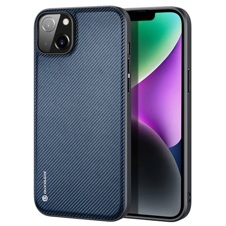 Dux Ducis Fino Serisi iPhone 14 6.1 inç Kılıf Premium Dokuma Silikon Kılıf-(5775)