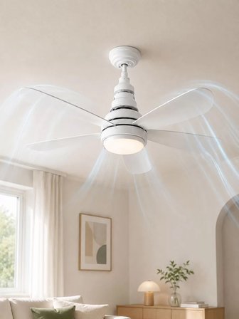 Ayarlanabilir Parlaklık Özellikli LED Tavan Vantilatörü Süper Sessiz Motor Teknolojisi ve Güçlü Hava Akışı