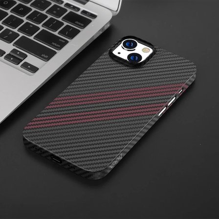 Hoco iPhone 14 6.1 Kılıf Kevlar Texture Darbe Emici Telefon Kılıfı-(5775)