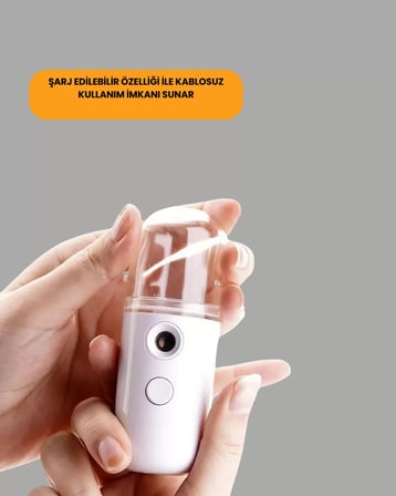Mini Şarjlı Buhar Nemlendirici – Taşınabilir Enerji Tasarruflu Kablosuz Kullanım Yeni Nesil
