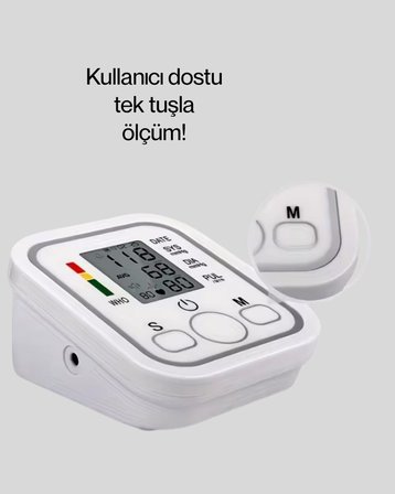 Kol Tipi LCD Ekranlı Elektronik Tansiyon Monitörü