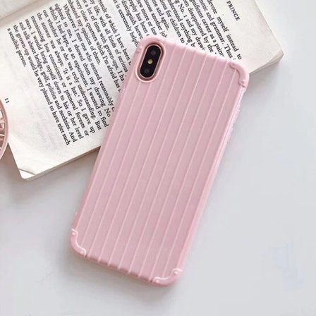 Ally İPhone Xs Max 6.5  İnch Trunk Lines ince Soft Silikon Kılıf-(5775)