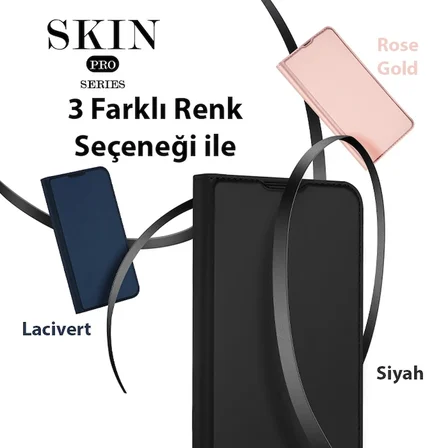 Dux Ducis iPhone 14 Pro 6.1 Kılıf Skin Pro Series Flip Cover Kapaklı Kılıf-(5775)