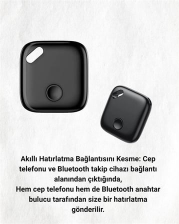 Bluetooth Destekli Akıllı Takip Cihazı | Mobil Uygulama Kontrollü | Kaybolan Eşyalar İçin Konum Bulma Teknolojisi