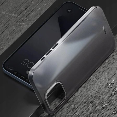Baseus Wing Case İPhone 12 6.1 Kılıf Ultra İnce Lux Mat Şeffaf Kılıf-(5775)