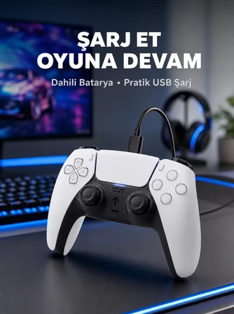 Kablosuz Oyun Kolu PS5 Uyumlu Ergonomik Tasarım ve Hassas Kontrol Yeni Nesil