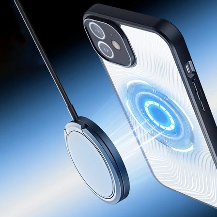 Dux Ducis iPhone 12 Aimo Series Mag Safe Premium Buzlu Sert PC-TPU Kılıf-(5775)