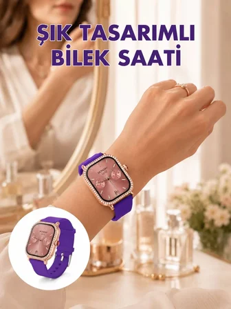 Uzaktan Kamera Kontrollü Kadın Akıllı Saat Seti