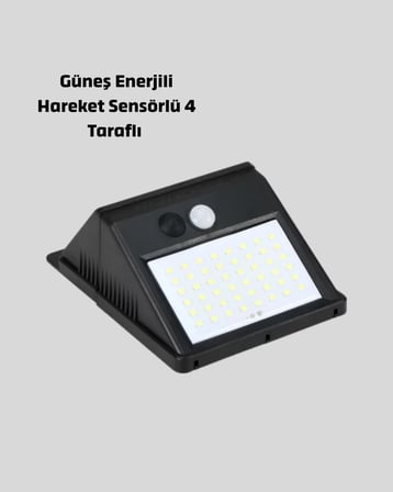 Sensörlü Güneş Enerjili LED Duvar Lambası Bahçe ve Balkon Aydınlatma