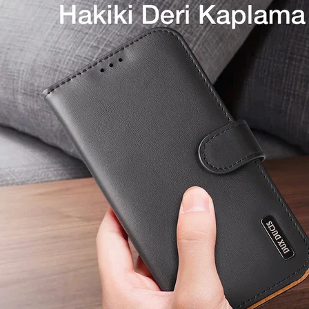 Dux Ducis iPhone 12 - 12 Pro Kılıf Mıknatıslı Cüzdanlı Deri Kılıf Hivo Series-(5775)