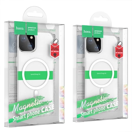 Hoco iPhone 15 Anti-Fall Darbe Önleyici Airbag Manyetik Magsafe Silikon Kılıf-(5775)