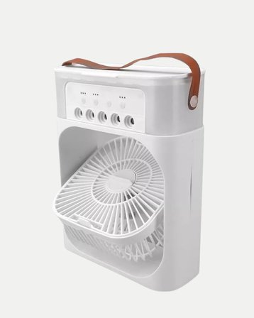 3’Ü 1 Arada Mini Klima Fan Usb Şarjlı 7 Renk Gece Lambalı Ve Nemlendirici