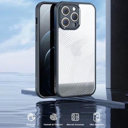 Dux Ducis iPhone 14 Pro Max Aimo Series Premium Buzlu Sert PC-TPU Kılıf-(5775)