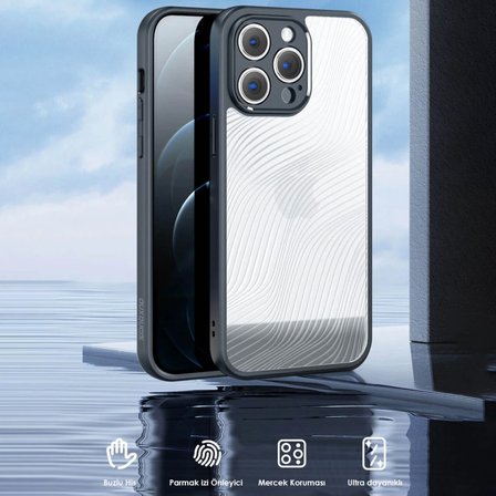 Dux Ducis iPhone 12 Pro Aimo Series Premium Buzlu Sert PC-TPU Kılıf-(5775)