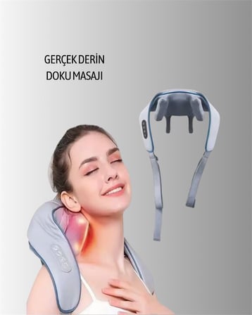 VNB-01 Titreşimli Boyun Masaj Aleti Gri Renk