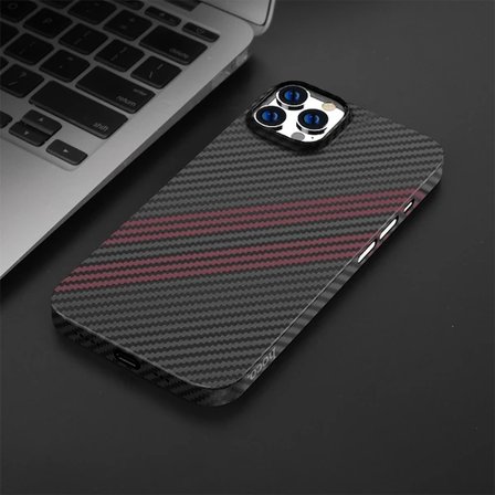 Hoco iPhone 14 Pro 6.1 Kılıf Kevlar Texture Darbe Emici Telefon Kılıfı-(5775)