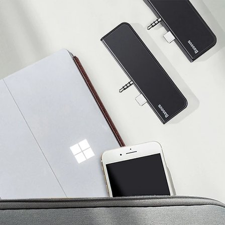 Baseus Multifunctional HUB Surface Go(Type-C+Audio to HD4K+USB3.0+Type-C(data)+Audiok-(5775)