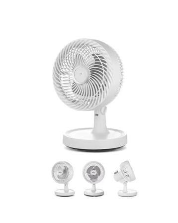 Masaüstü Mini Fan Sessiz Çalışan 2 Hızlı Otomatik Salınımlı Fan