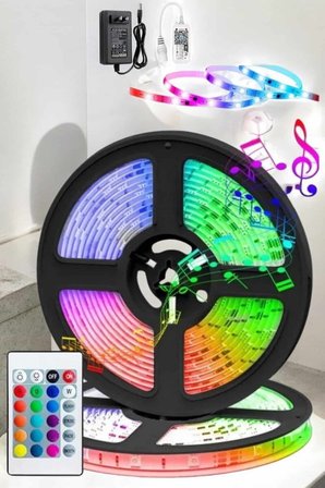 Led İşık 5 Metre Şerit Led Rgb İşıklı