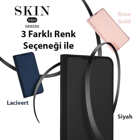Dux Ducis iPhone 14 Plus 6.7 Kılıf Skin Pro Series Flip Cover Kapaklı Kılıf-(5775)