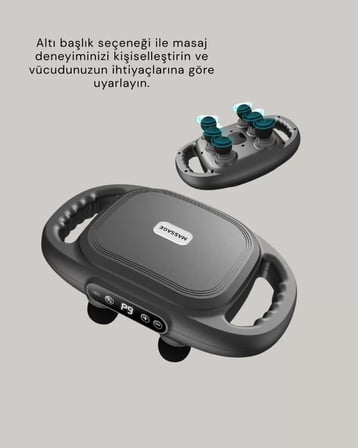 Fonksiyonlu Şarjlı Masaj Aleti 6 Başlık 2000 mAh Ergonomik Gövde Yeni Nesil