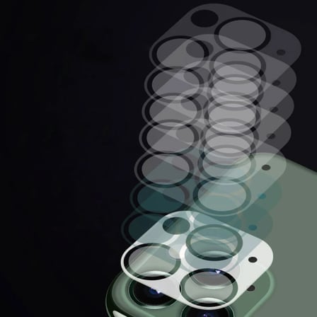 iPhone 12 6.1 Full Tempered Kamera Koruyucu Kırılmaz Cam-(5775)