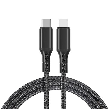 ALLY 1mt 27W Type-C To iPhone Lightning Süper Hızlı Data ve Şarj Kablosu Akım ve Isı Korumalı Halat-(5775)