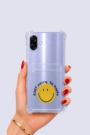 Samsung Galaxy A07 Kartlıklı Gülücük Desenli Kılıf
