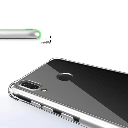Huawei Y7 2019Y7 Prime 2019 Anti-Drop Darbe Emici Silikon Kılıf-(5775)