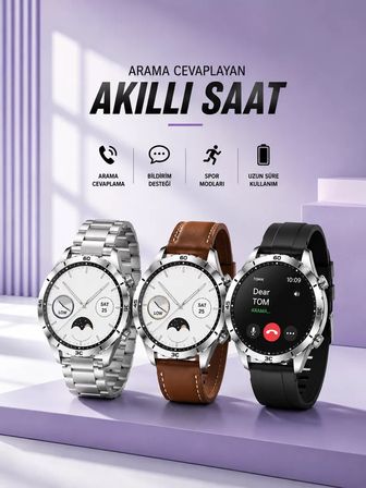 Akıllı Saat Bildirim Görme Sesli Görüşme Çoklu Kordon GPS Takibi