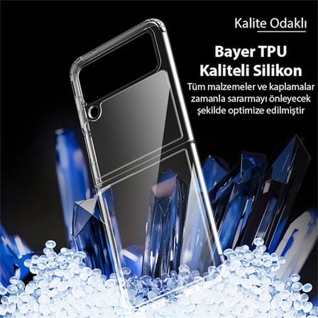 Dux Ducis Crystal Clin Series Samsung Galaxy Z Flip3 5G Shockproof Şeffaf Silikon Kılıf-(5775)