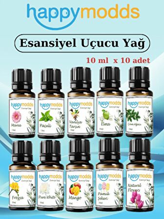 Happymodds Esansiyel Uçucu Yağ Buhurdanlık Yağı Hava Nemlendirici Aroma Difüzörü Kokusu Esans 10mlx1