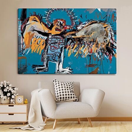 Jean Michel Basquiat'ın Düşmüş Melek Eseri Kanvas Tablo ( ÜÇ PARÇA)
