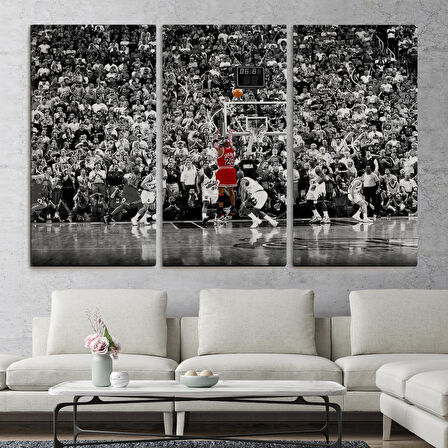 Michael Jordan Üçlük Şutu Kanvas Tablo ( TEK PARÇA )