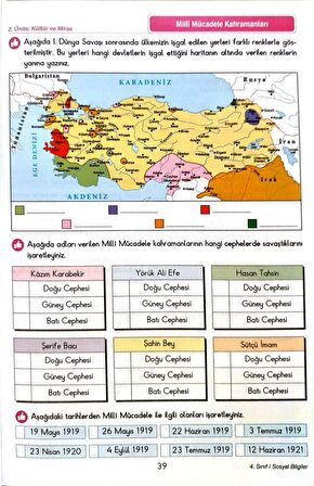 4.Sınıf Sosyal Bilgiler - Etkinlikli Çalışma ve Soru Bankası Kitabı