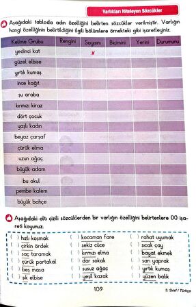 3.Sınıf Türkçe - Etkinlikli Çalışma ve Soru Bankası Kitabı