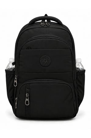 8010 Siyah İlk Okul Çantası 3'Lü Set Unisex Çocuk İlkokul Sırt Çantası