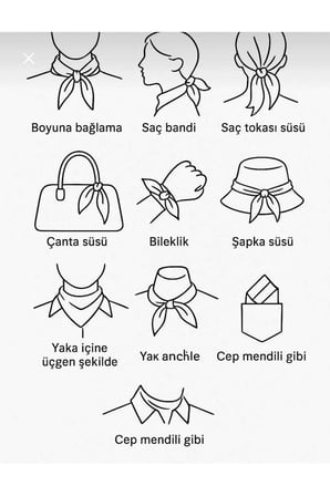 Atatürk Imzası ve Resmi Bandana 23 Nisan, 29 Ekim, 30 Ağustos, 19 Mayıs Fular 1 Adet