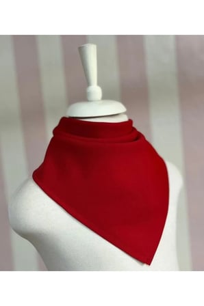 1 adet Kırmızı Düz Fular - Bandana - 23 Nisan, 29 Ekim, 30 Ağustos, 19 Mayıs Tören %100cotton