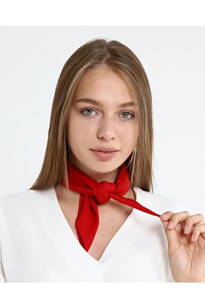 Kırmızı Düz Fular - Bandana - 23 Nisan, 29 Ekim, 30 Ağustos, 19 Mayıs Tören  %100cotton