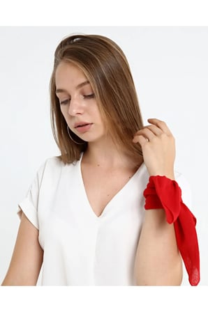 Kırmızı Düz Fular - Bandana - 23 Nisan, 29 Ekim, 30 Ağustos, 19 Mayıs Tören  %100cotton