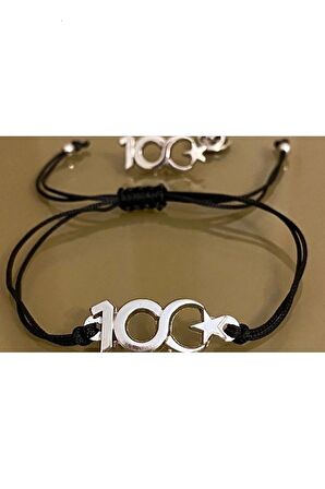 100. Yıl (Yüzüncü Yıl Bileklik ) Asansör ipli Bileklik Gümüş 1 adet 