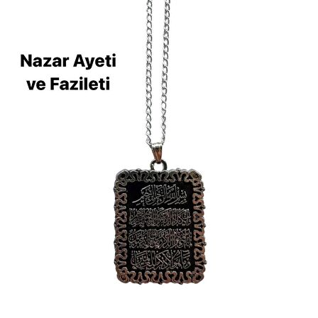 Nazar Ayeti Ve Fazileti Kolye 